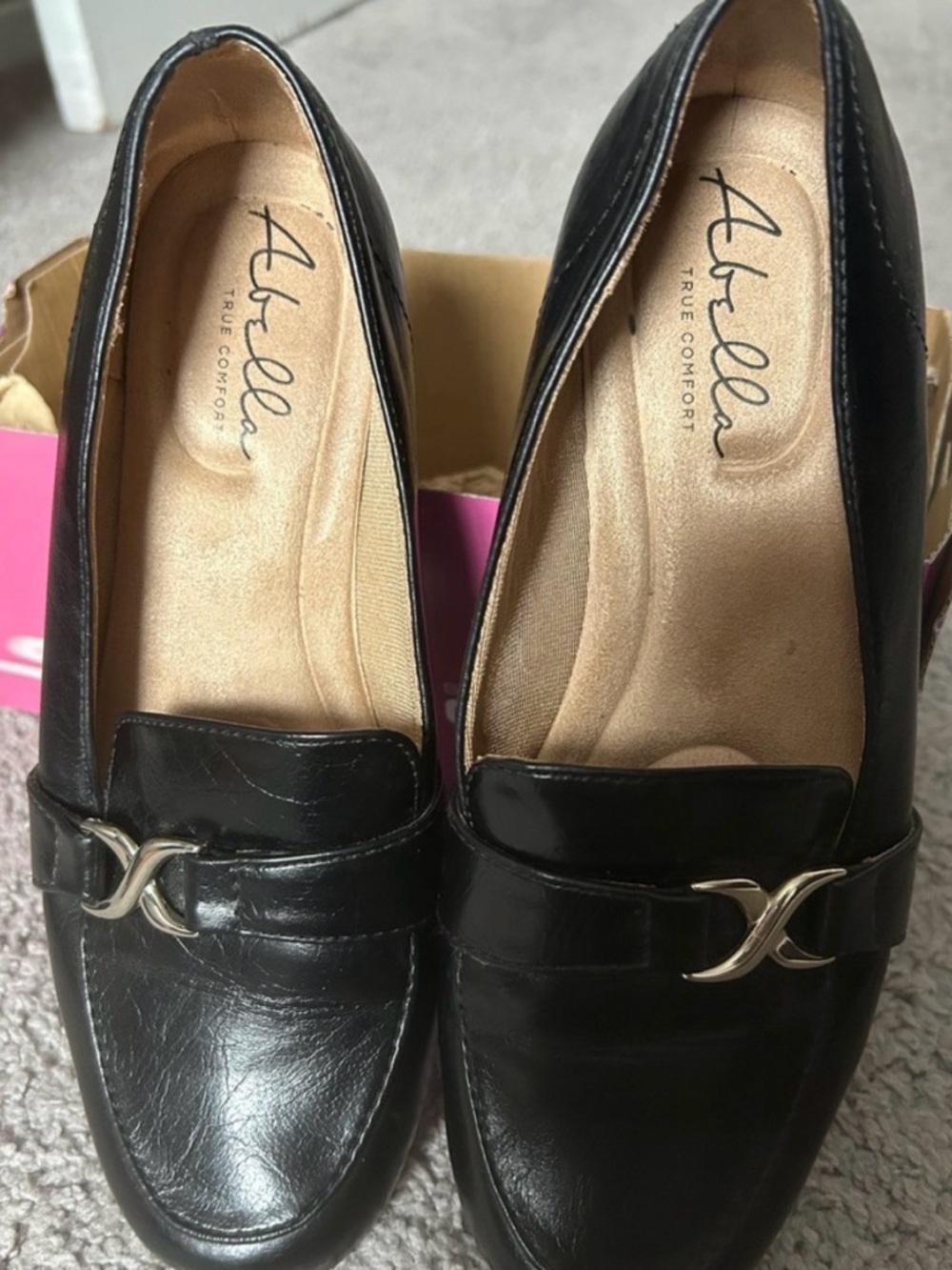 Abella TrueComfort Shoe size 6.5 Black Leather